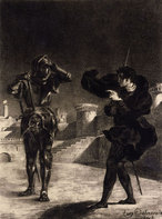 Delacroix - le Fantôme sur la Terrasse