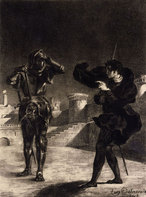 Delacroix - le Fantôme sur la Terrasse Delacroix - le Fantôme sur la Terrasse
