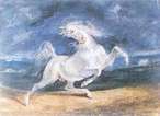 Delacroix - Cheval effrayé par une tempête